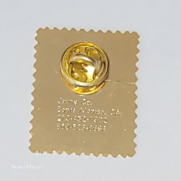 VTG Disney Goofy Santa Patch 1 Cent Caicos Stamp Lapel Pin Christmas Jayne Co. - Picture 5 of 8